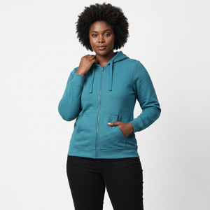 Sudadera con capucha para gimnasio para mujer, transpirable, para entrenamiento, OEM, ropa deportiva, fabricante de sudaderas deportivas para mujer, poliéster reciclado y algodón. - Product Image 5