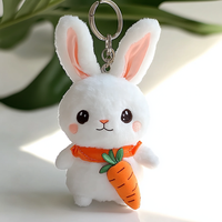 Lapin doux personnalisé de haute qualité avec carotte Kawaii Mini porte-clés lapin en peluche Animal mignon