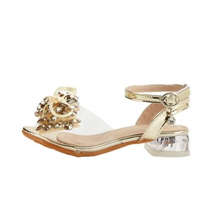 Sandali con Tacco Alto <span class=keywords><strong>per</strong></span> Bambine, Primavera 2026, Nuovi con Fiore di Cristallo e Fiocco, in Pelle PU, Comodi e Casual - Product Image 5