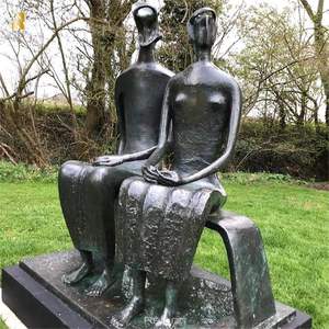 Statua Scultura Moderna in Bronzo Grande di Re e Regina RELONG in Vendita - Product Image 2