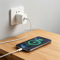 Cargador Portátil de Viaje de 20W con Carga Rápida, Adaptador Tipo C con Enchufe EU, UK, US, Cargador USB C para iPhone 16pro, 15, 14