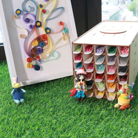 Boîte de rangement pour papier Quilling enthousiaste et papier artistes Quilling professeur