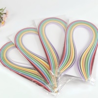 Ensemble de 24 bandes de quilling en papier de 5mm de large de 540mm de long de 120 pièces pour outils de quilling et bricolage