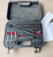 Clé dynamométrique préréglée 1/4'' avec cliquet réglable et kit de douilles pour réparation de vélos et motos avec étui de rangement