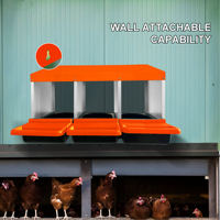 Cage à poules en métal avec nichoirs roulants pour la ponte des œufs, poulailler