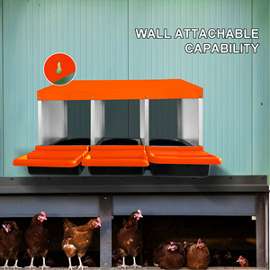 Cage à poules en métal avec nichoirs roulants pour la ponte des œufs, poulailler - Product Image 5