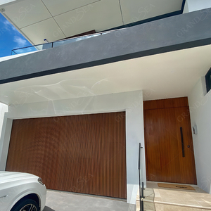 <span class=keywords><strong>Porte</strong></span> de <span class=keywords><strong>garage</strong></span> automatique à ouverture inclinée en bois à lattes de style moderne australien, <span class=keywords><strong>porte</strong></span> de <span class=keywords><strong>garage</strong></span> en aluminium à lattes encastrée - Product Image 3