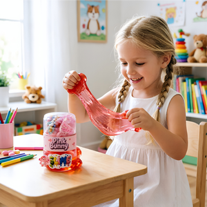 ชุดทำสไลม์กระต่ายสีชมพูจากโรงงานโดยตรงสำหรับเด็กผู้หญิง พร้อมจี้น่ารัก สไลม์ใสไม่เหนียวเหนอะหนะ ของเล่น OEM ODM - Product Image 6