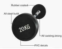Logo personnalisé Home Gym Commercial fixe enveloppé de caoutchouc solide Curl/barre d'haltérophilie droite