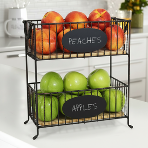 Durable Decorative Metal Fruit Basket Bowl Perfect for Kitchen Counter Storage Dining Table Display and Organization - Product Image 1