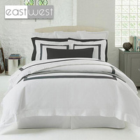 Literie en coton égyptien de qualité supérieure, design patchwork noir et blanc, nouveau design East West