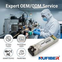 Transceptor SFP Nufiber 1.25GB/s 3.3V 20km 1310nm FP PIN -3~-9dBm Dúplex LC SMF DDM Módulo de Fibra Óptica para Centro de Datos