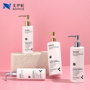 Flacon de gel douche en plastique Minnie 500 ml avec pompe, emballage cosmétique grande capacité, recyclable - Product Image 1