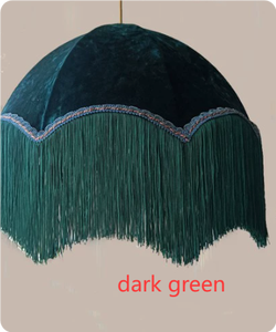 Lampe suspendue bohème à pompons, abat-jour en tissu, lampe suspendue vintage en textile pour restaurant, hôtel, projet commercial - Product Image 5