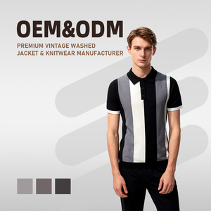 Nuovissima estate da uomo per <span class=keywords><strong>Polo</strong></span> alla moda per giovani alla moda Casual a righe in seta di ghiaccio con risvolto in Jersey modello solido - Product Image 1