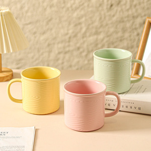Free shipping on wood grain <b>ceramic</b> mugs, household water <b>cups</b>, simple <b>ceramic</b> mugs, office high-temperature resistant milk and - Product Image 3