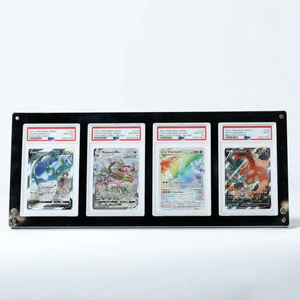 Affichage de boîtier en acrylique ForGraded Card 4-slot Display English <span class=keywords><strong>Pokemon</strong></span> <span class=keywords><strong>Booster</strong></span> Pack Acrylique Case - Product Image 1