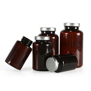 100cc 150cc 200cc 250cc ámbar cápsula Pet Packer botella con tapa resistente a los niños para almacenar suplementos, varía cápsulas - Product Image 3