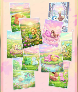 MS Vente en gros à bas prix <span class=keywords><strong>Pokémon</strong></span> Wonderland Paper Premium Fan Art Borads Cartes de collection Impression couleur intégrale portable Boîte mystère - Product Image 2