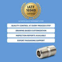 Raccord de tuyau robuste en acier inoxydable forgé 316L, filetage NPT BSPT DN15 à DN100, pour huile et gaz basse pression, construction navale