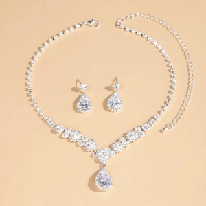 Gorgeous Fashion Jewelry for Ladies Colored Rhinestone Earrings Necklace <b>Set</b> for Women Costume Jewelry <b>Set</b> for Wedding Party - Product Image 6