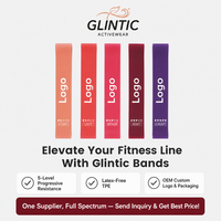 Juego de 5 Bandas de Resistencia de TPE, Bandas Elásticas en Degradado Morado para Sentadillas, Ejercicios de Glúteos, Yoga, Pilates, Entrenamiento en Casa o Gimnasio
