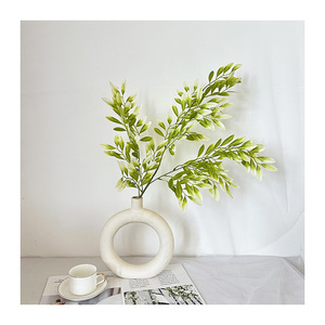 09 resistente decorazione da giardino per interni/esterni in plastica artificiale di erba di grano arbusto pannello verde parete piante matrimoni - Product Image 4