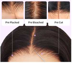 วิกผมแบบปิดหน้าผาก 5x5 hd ลูกไม้แบบหลวมๆ ยืดหยุ่นได้ ทำจากผมแท้ 100% ขนาด 12 นิ้ว สำหรับผู้หญิงผิวสี - Product Image 5