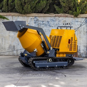 Camion-bétonnière sur chenilles à commande hydraulique avec cuve de mélange de ciment, mini-bétonnière avec <span class=keywords><strong>pelle</strong></span> et benne - Product Image 3