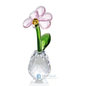 2023 CH kristal düğün hediyeleri aşk hediyeler satış son derece kristal el sanatları benzersiz cam çiçek figürleri ev dekorasyon için