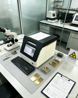 Testeur d'or et d'argent XRF de paillasse EDX-B3N au design élégant, certifié CE, avec détecteur Si-Pin et alimentation haute tension (US)