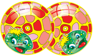 Ballon de jeu gonflable pour enfants de 130 mm en PVC imprimé, fabriqué en Europe, vente en gros - Product Image 2