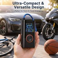 Gonfleur d'air sans fil portable haute pression 4000mAh, mini pompe à pneus sans fil 150PSI avec affichage numérique et arrêt automatique pour voiture