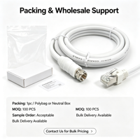 JinJin Balun Kabel-TV-Satelliten-RF-Adapter RG11 RG58 RG59 RG6 Kompressions-Koaxial-Kupfer-F-Typ-Steckverbinder für TV
