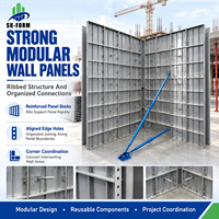 Système de coffrage modulaire en aluminium pour murs et dalles en béton, recyclable et réutilisable, pour la construction de bâtiments à plusieurs étages