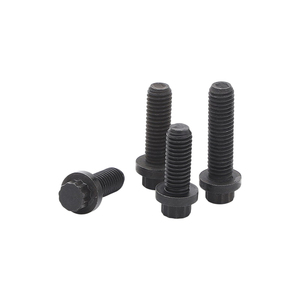 Ad alta resistenza 12 punti flangia bullone 12.9 nero lega acciaio mezzo filo vite, pollici dimensioni 1/4 a 3/4 flangia esagonale testa bullone - Product Image 2