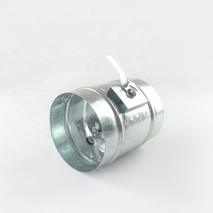 Air Conditioning Galvanised Steel Single Blade Manual Adjustable Round Air Volume Control Duct Balancing Damper For Hvac