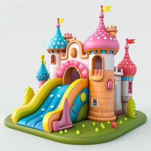 Struttura Gonfiabile a Tema Artistico Pop con Scivolo, Attrezzatura per Divertimento all'Aperto di Grado Commerciale - Product Image 4