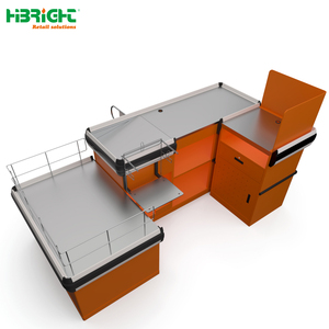 Highbright Modern <b>Checkout</b> <b>Counter</b> with Conveyor Belt for Supermarket & Retail Stores - Product Image 2