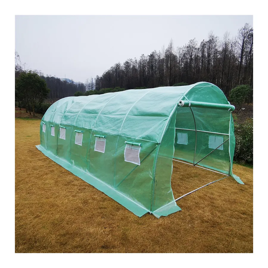 Invernaderos de película polivinílica de túnel comercial multitramo de alta calidad USU para plantación de tomate