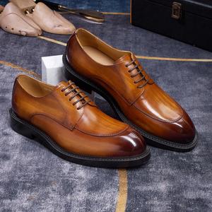 Customized Wholesale Price Men's Formal Dress Shoes Luxury Fashionable Wedding Shoes Italian Style Oxford Height Increasing - Product Image 1
