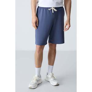 Pantalones Cortos Básicos para Hombre de Algodón Grueso y Suave con Textura, Ajuste Estándar - 81275 - Color Petrol - Product Image 4