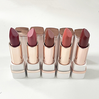 Rouge à lèvres de luxe en or rose OEM ODM cosmétiques de haute qualité sans transfert velours durable nude mat logo personnalisé marque privée