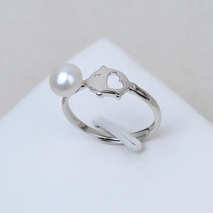 Bague ouverte en argent S925 faite à la main, bague de vie, 12 signes du zodiaque, bague pour femme avec porte-perle vide 5-7, accessoires de bricolage 2825 - Product Image 1