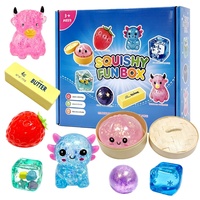 Boîte Mystère de 8 Jouets Sensoriels Squishy Assortis, Remplis de Maltose, à Rebond Lent, Jouets à Presser, Boîte Surprise