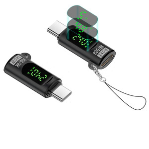 <span class=keywords><strong>Mini</strong></span> portátil tipo <span class=keywords><strong>C</strong></span> macho a tipo <span class=keywords><strong>C</strong></span> hembra <span class=keywords><strong>USB</strong></span> <span class=keywords><strong>C</strong></span> 240W 80GBps adaptador de conector PD carga con pantalla - Product Image 5