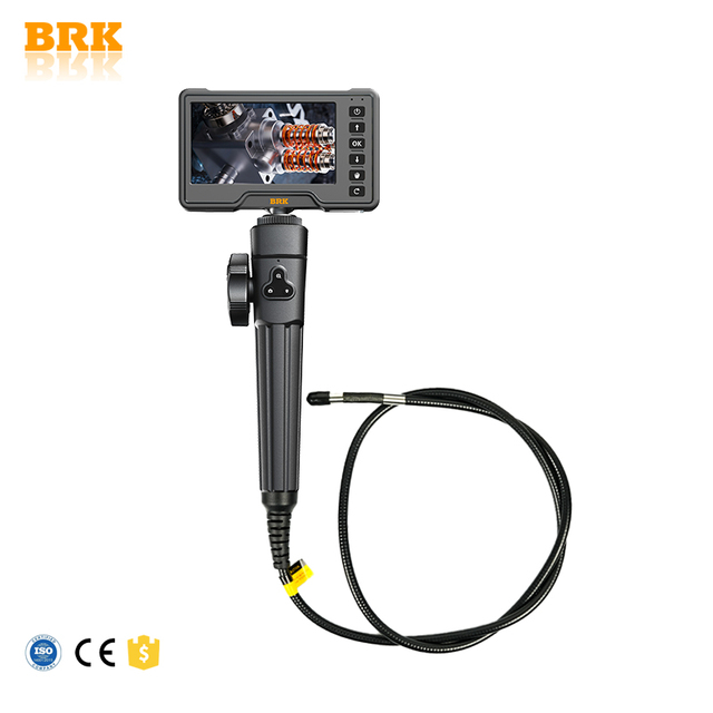 2MP Flexible Snake Camera 180° Rotation IP67, 8mm Probe/ LED Lights for Engine Block/Drainage Duct/Compressor Repair