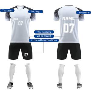 Unisex V Neck <b>Soccer</b> Jersey Set Short Sleeve Men's Football Uniform Set Team Football Jersey <b>Soccer</b> Wear - Product Image 3