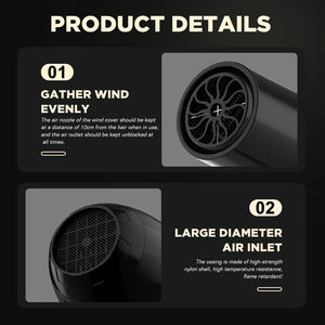 Dreepor ไดร์เป่าผมทรงพลังไฟสีฟ้าไดร์เป่าผมมืออาชีพสำหรับใช้ในบ้านโรงแรมร้านเสริมสวย - Product Image 6