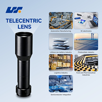 WTX Lensa Telecentric C-mount Industri dengan Distorsi Rendah 2/3" WD 110mm Pembesaran 0.3X untuk Inspeksi Visi Mesin.